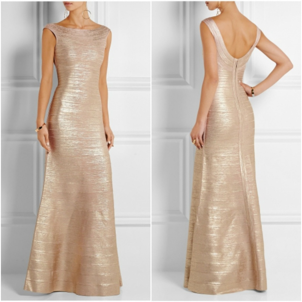SOLD *HP* Herve Leger Sophia Gown - Picture 1 of 8